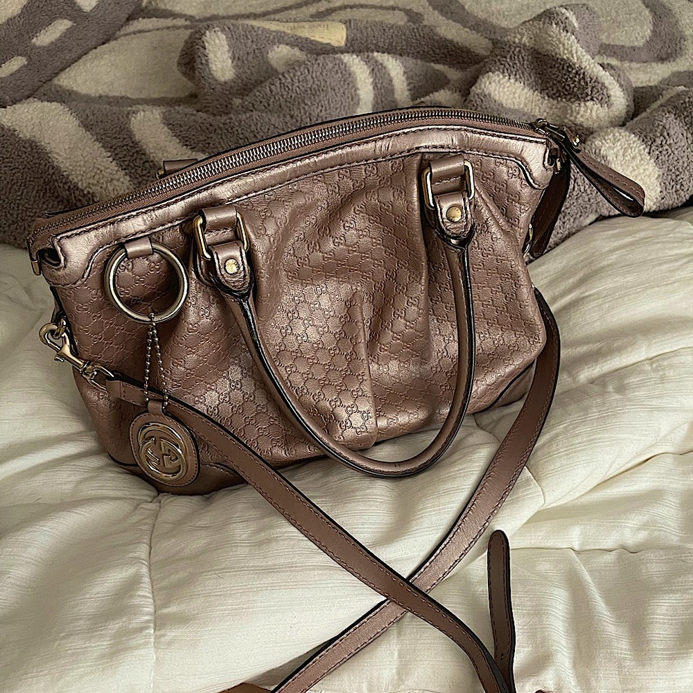 Gucci guccisima gorgeous bag pink nude mauve shoulder or satchel
